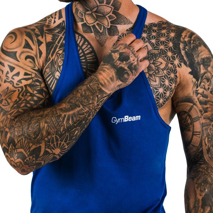 Ανδρικό Αμάνικο Stringer Dark Blue - GymBeam XL