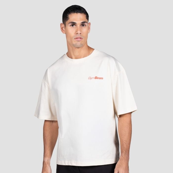 GymRat T-shirt Cream - GymBeam L