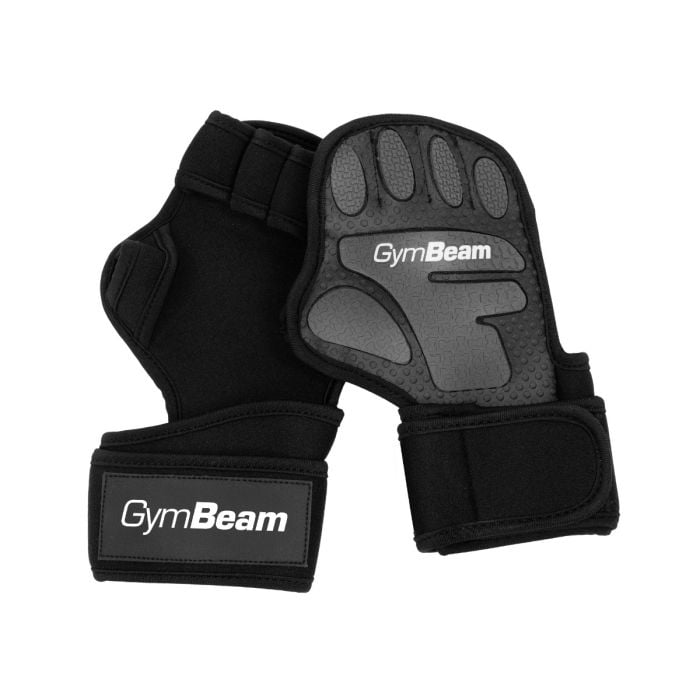 Heavy Grip Fitness Gloves Black - GymBeam S/M
