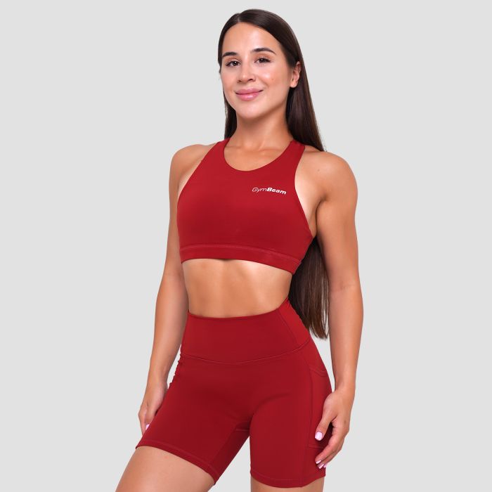 Ignite Sports Bra Dark Red - GymBeam S