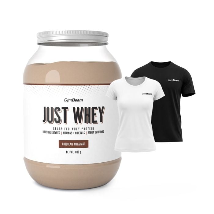 Just Whey Grass-Fed Πρωτεΐνη – GymBeam 1000 g - Μιλκσεικ Σοκολάτας  - 00