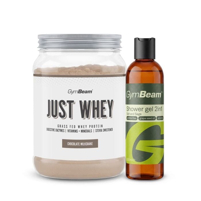 Just Whey Πρωτεΐνη ορού γάλακτος από αγελάδες ελευθέρας βοσκής – GymBeam 1000 g - Μιλκσεικ Σοκολάτας  - 00