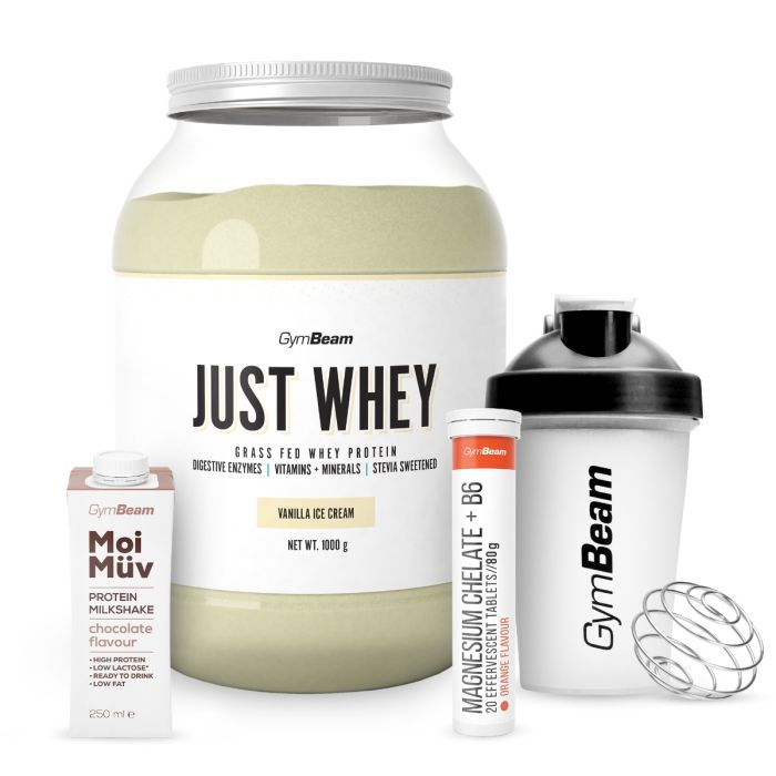Just Whey Grass-Fed Πρωτεΐνη  – GymBeam 1000 g - Μιλκσεικ Σοκολάτας  - 00