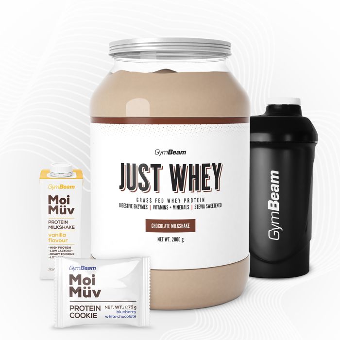 Just Whey Grass-Fed Πρωτεΐνη  – GymBeam 1000 g - Μιλκσεικ Σοκολάτας  - 00