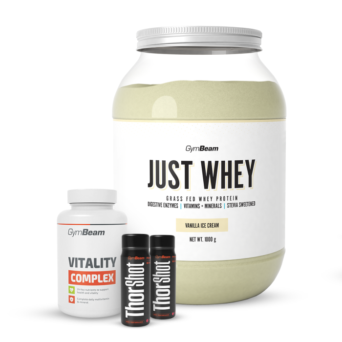 Just Whey Grass-Fed Πρωτεΐνη  – GymBeam 1000 g - Μιλκσεικ Σοκολάτας  - 00
