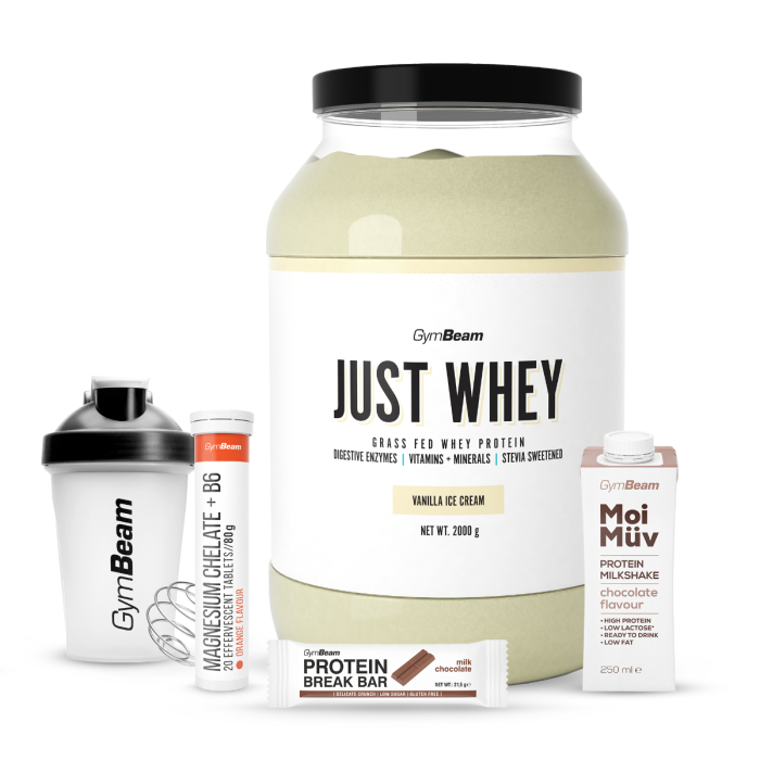 Just Whey Grass-Fed Πρωτεΐνη  – GymBeam 1000 g - Μιλκσεικ Σοκολάτας  - 00