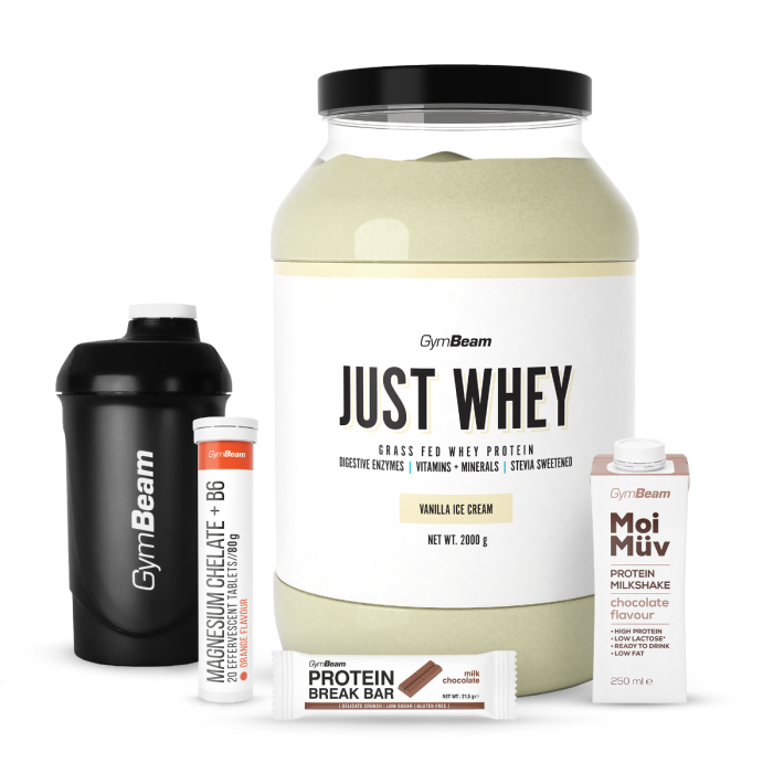 Just Whey Grass-Fed Πρωτεΐνη  – GymBeam 1000 g - Μιλκσεικ Σοκολάτας  - 00