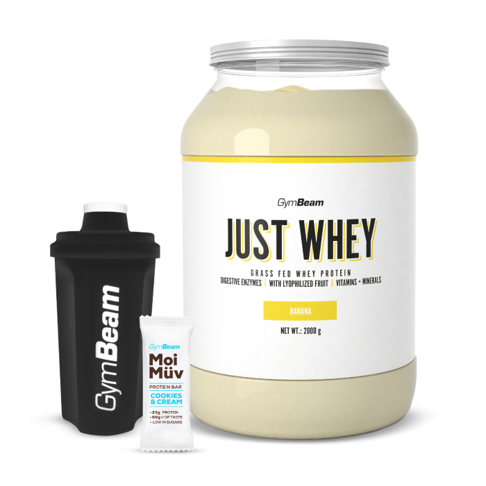 Just Whey Grass-Fed Πρωτεΐνη  – GymBeam 1000 g - Μιλκσεικ Σοκολάτας  - 00