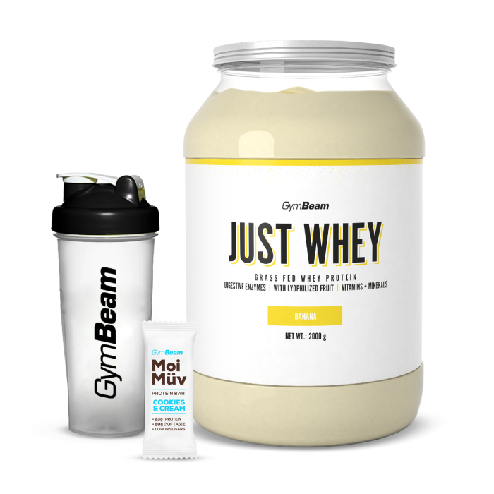 Just Whey Grass-Fed Πρωτεΐνη  – GymBeam 1000 g - Μιλκσεικ Σοκολάτας  - 00