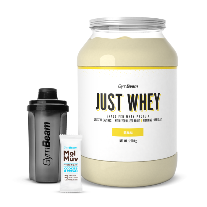 Just Whey Grass-Fed Πρωτεΐνη  – GymBeam 1000 g - Μιλκσεικ Σοκολάτας  - 00
