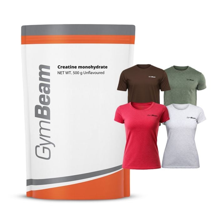 100% Μονοϋδρική Κρεατίνη - GymBeam 500 g - Χωρίς Γεύση - 01