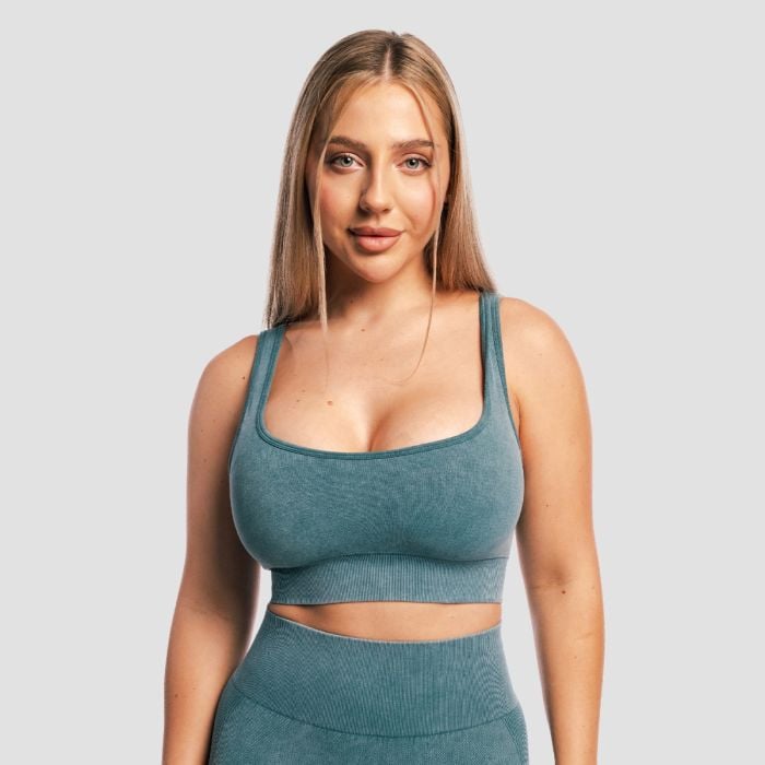 Lift Seamless Sports Bra Petrol - GymBeam S