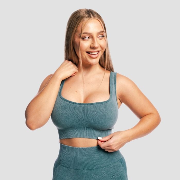 Lift Seamless Sports Bra Petrol - GymBeam S