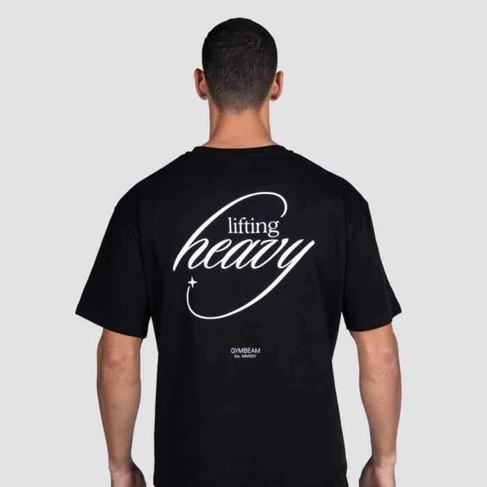 Lifting Heavy T-shirt Black - GymBeam M