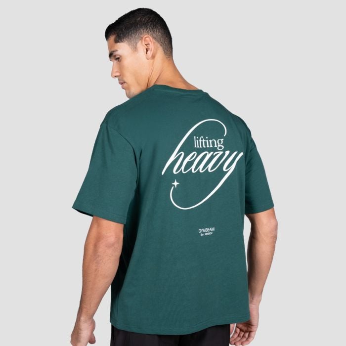 Lifting Heavy T-shirt Forest - GymBeam XXL