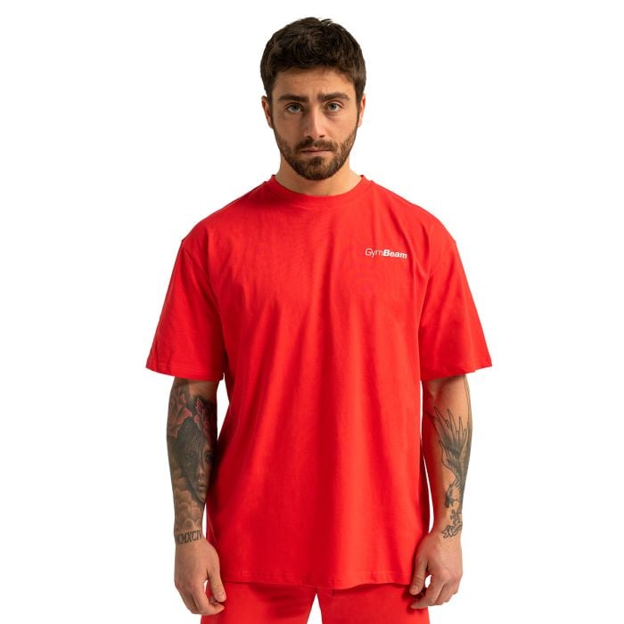 Oversized T-Shirt Limitless Hot Red - GymBeam S