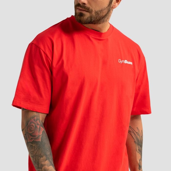 Oversized T-Shirt Limitless Hot Red - GymBeam S