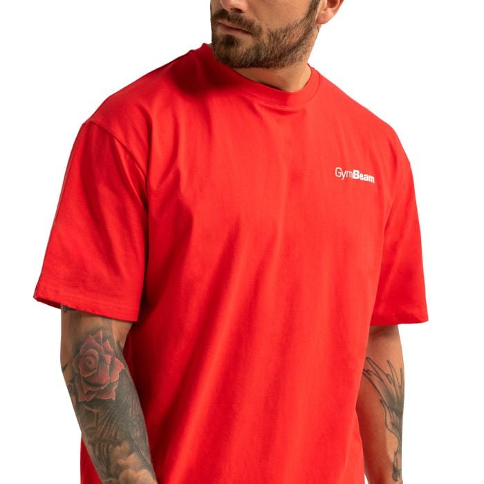 Oversized T-Shirt Limitless Hot Red - GymBeam S