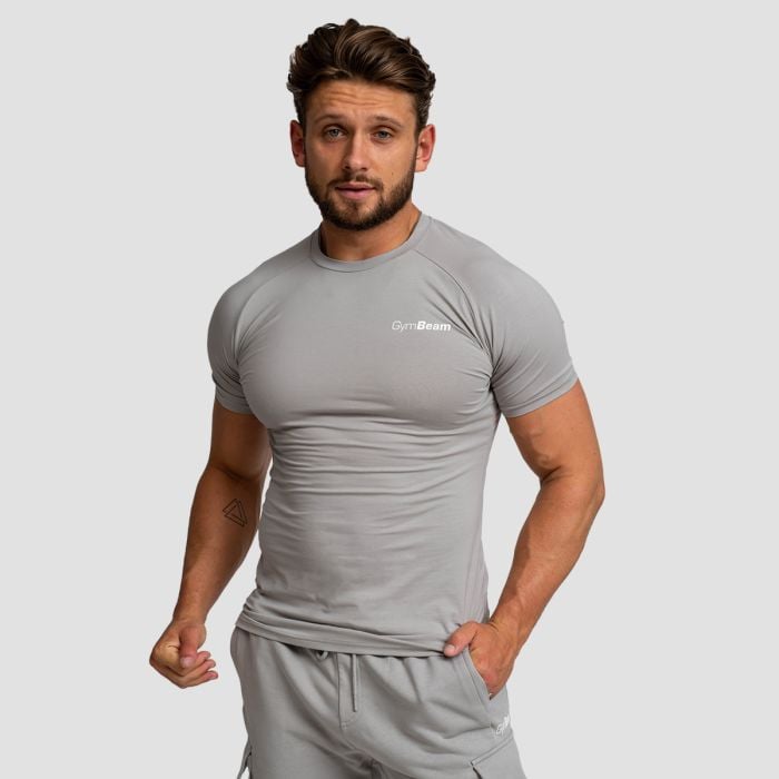 Ανδρικό Fitted TRN T-shirt Grey - GymBeam S
