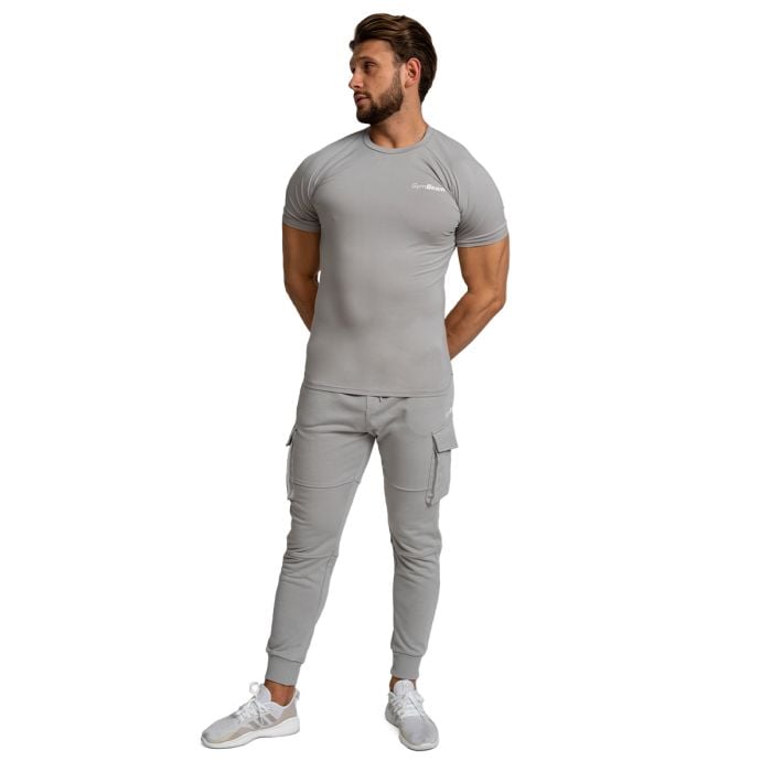 Ανδρικό Fitted TRN T-shirt Grey - GymBeam S