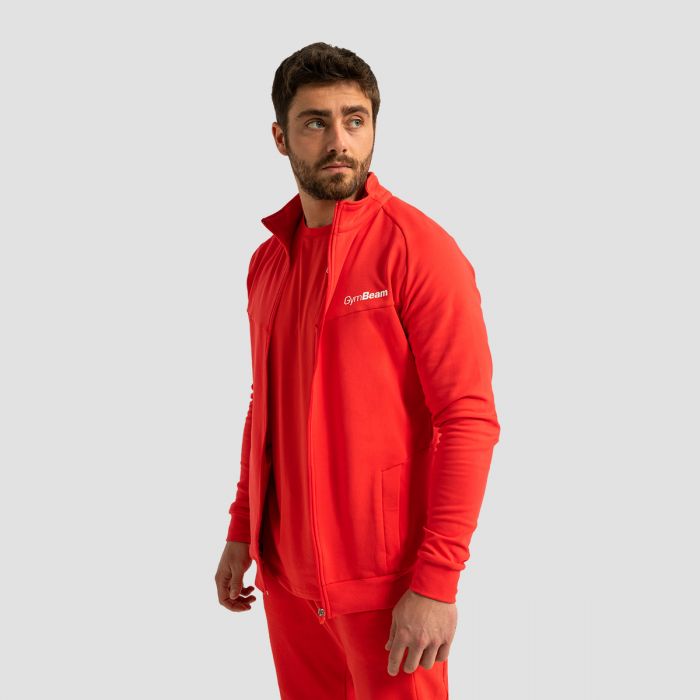 Φούτερ Limitless Zipper  Hot Red- GymBeam XXL