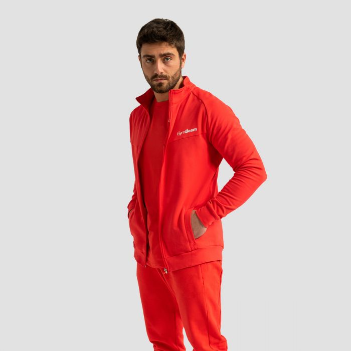 Φούτερ Limitless Zipper  Hot Red- GymBeam XXL
