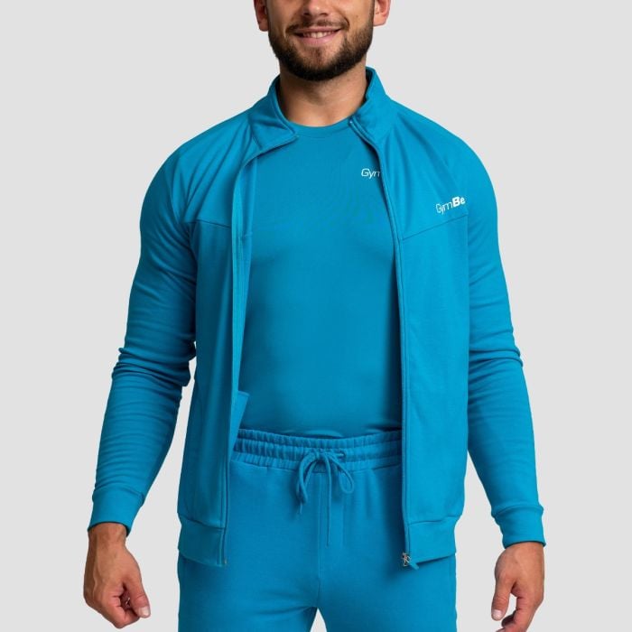 Φούτερ Limitless Zip Up  Aquamarine - GymBeam L