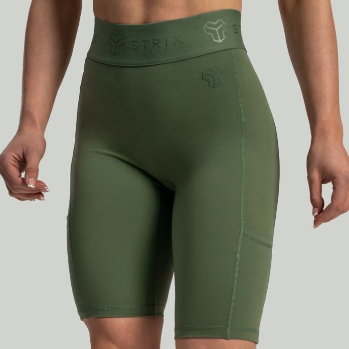 Lunar Biker Shorts Cedar Green - STRIX L