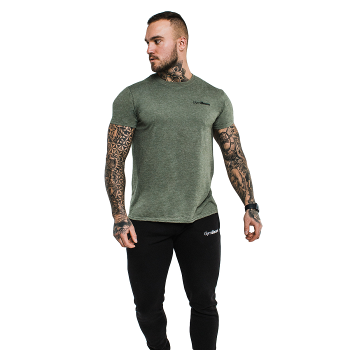 Ανδρικό T-Shirt Basic Heather Military - GymBeam M