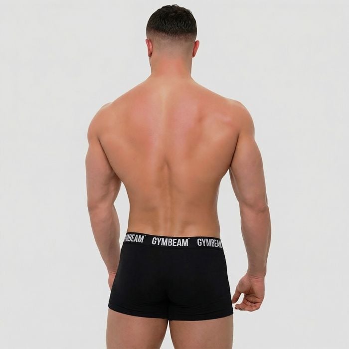 Men‘s FIT Trunks 3Pack Black - GymBeam XXXL