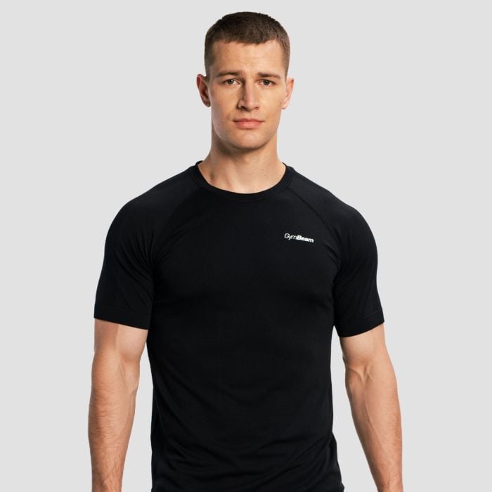 Ανδρικό T-shirt Pulse X Running Black - GymBeam L