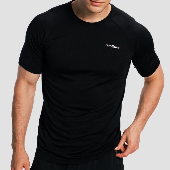 Ανδρικό T-shirt Pulse X Running Black - GymBeam L