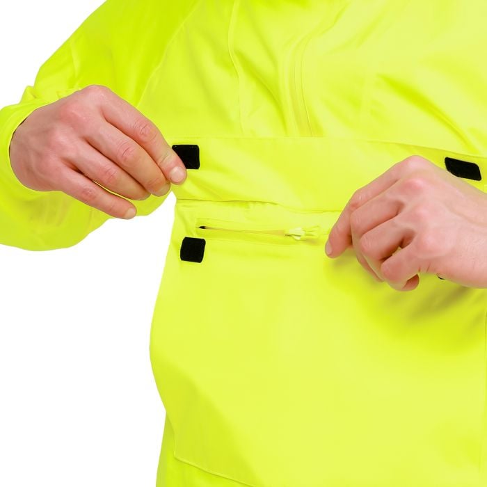 Ανδρικό μπουφάν βροχής Smock κίτρινο neon - GymBeam XXL