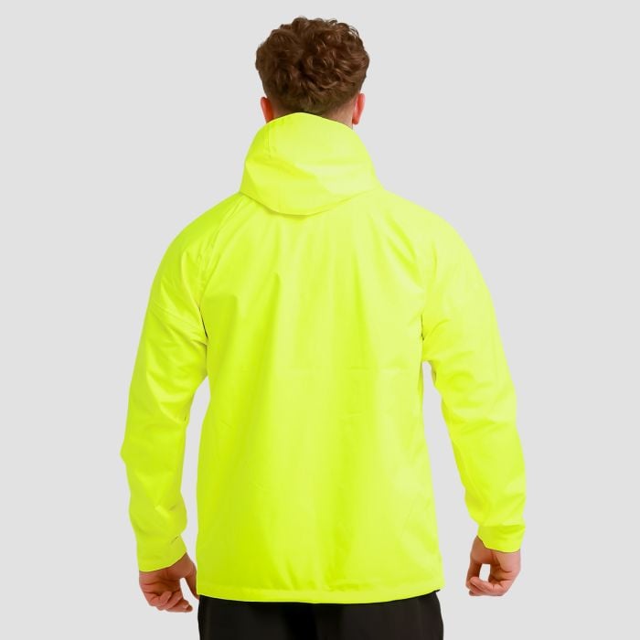 Ανδρικό μπουφάν βροχής Smock κίτρινο neon - GymBeam XXL
