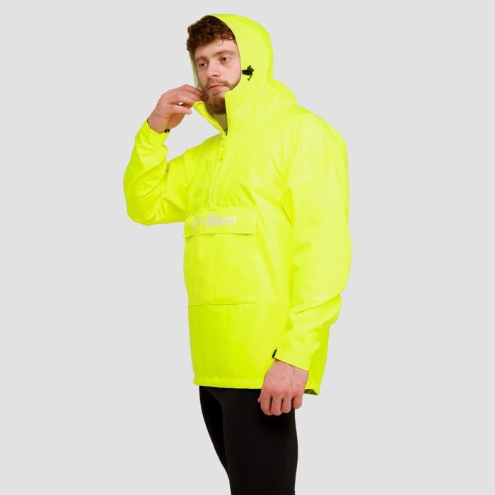Ανδρικό μπουφάν βροχής Smock κίτρινο neon - GymBeam XXL