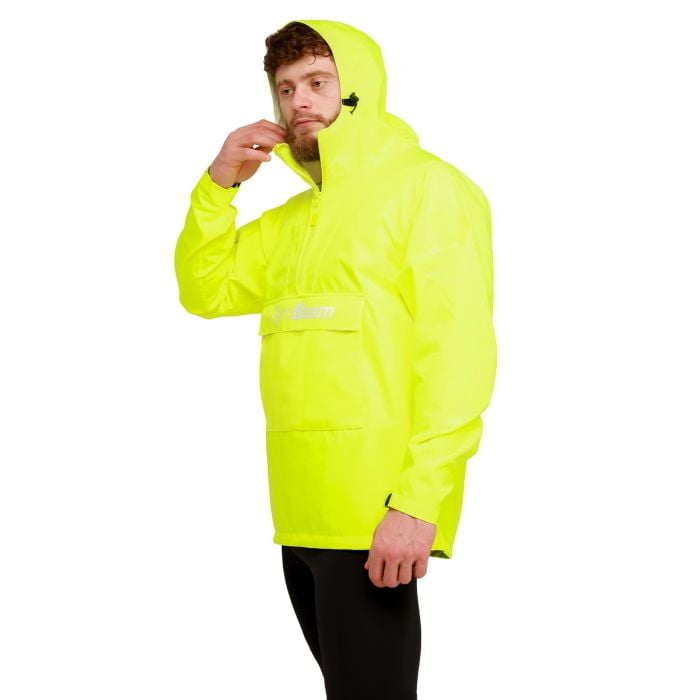 Ανδρικό μπουφάν βροχής Smock κίτρινο neon - GymBeam XXL