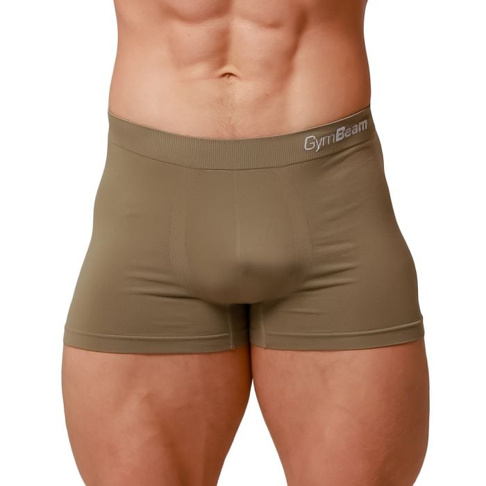 Ανδρικά χωρίς ραφές Boxers 2Pack Army - GymBeam L