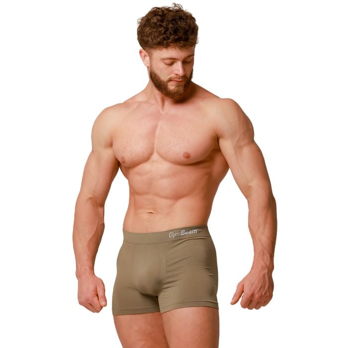 Ανδρικά χωρίς ραφές Boxers 2Pack Army - GymBeam L
