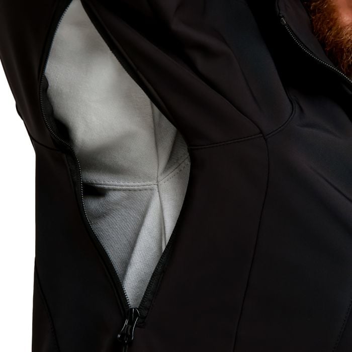 Ανδρικό Softshell μπουφάν μαύρο - GymBeam XL