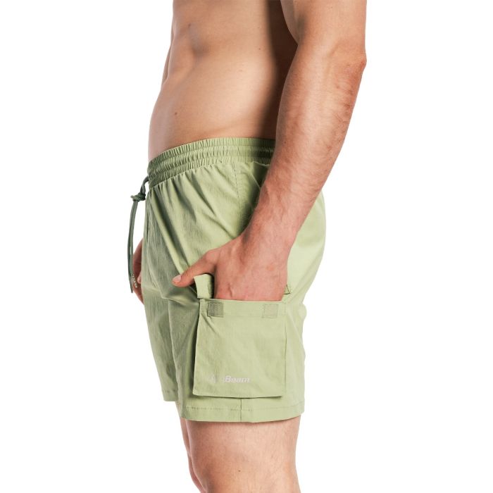 Ανδρικό μαγιό Cargo Shorts Olive - GymBeam XL
