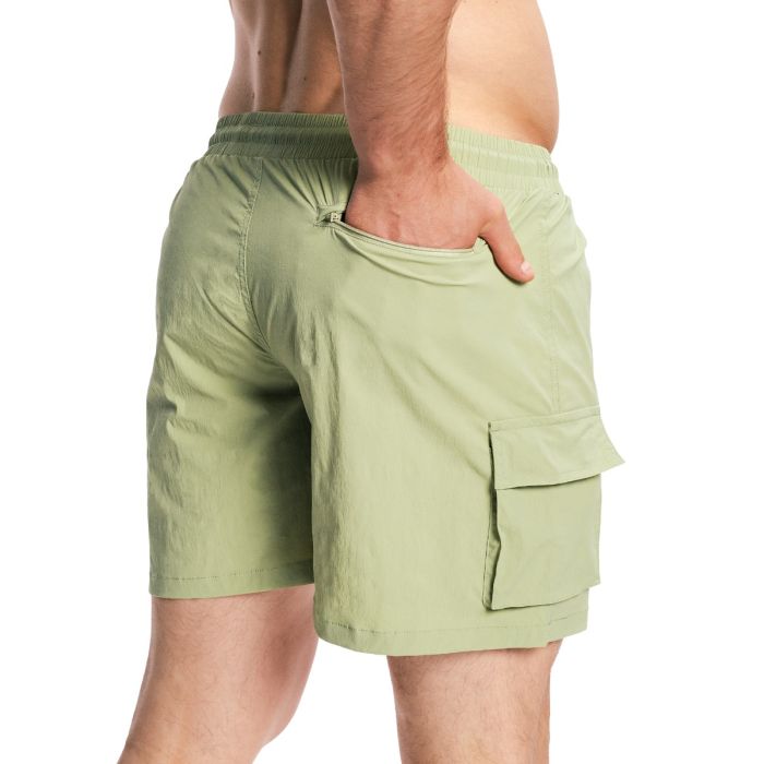 Ανδρικό μαγιό Cargo Shorts Olive - GymBeam XL