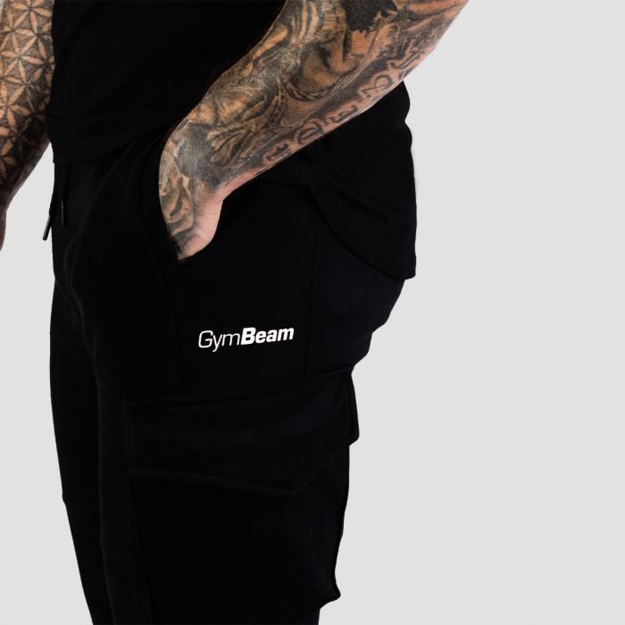 Ανδρικό Παντελόνι TRN Joggers Black - GymBeam L
