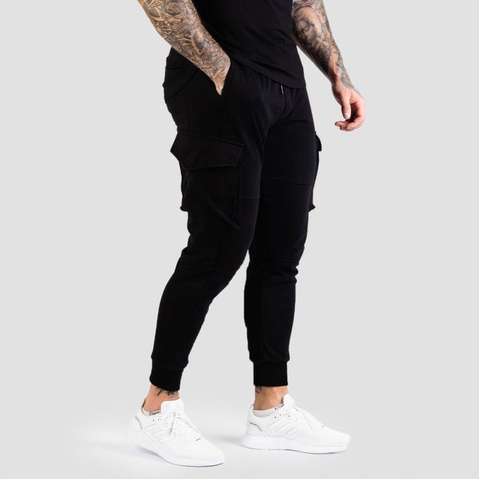 Ανδρικό Παντελόνι TRN Joggers Black - GymBeam L
