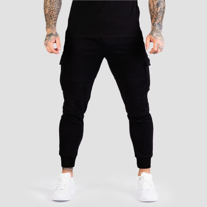 Ανδρικό Παντελόνι TRN Joggers Black - GymBeam L
