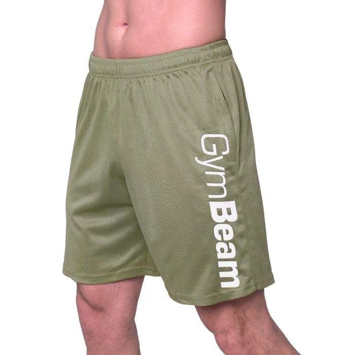 Mesh Shorts Essence Green - GymBeam XL