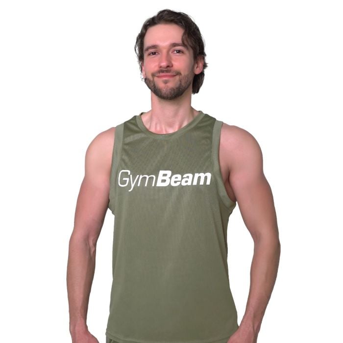 Mesh Tank Top Essence Green - GymBeam L