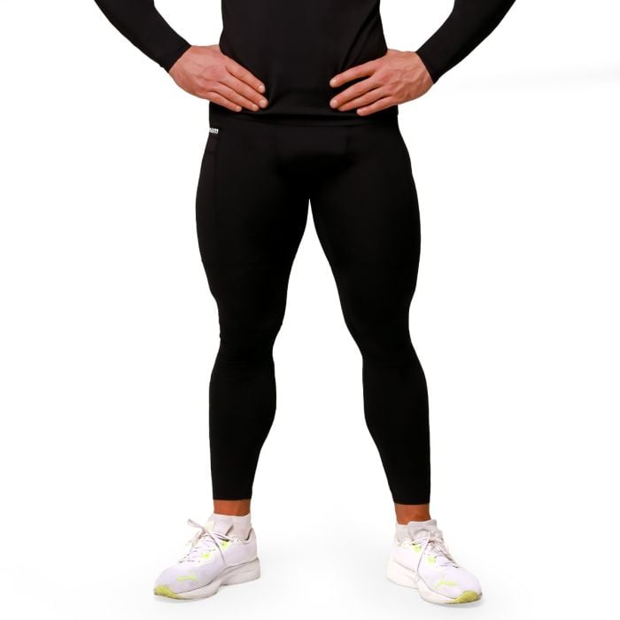 Mid Compression Leggings Black - GymBeam XXL