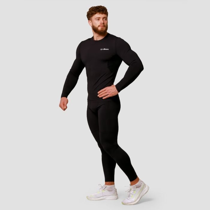 Mid Compression Leggings Black - GymBeam XXL