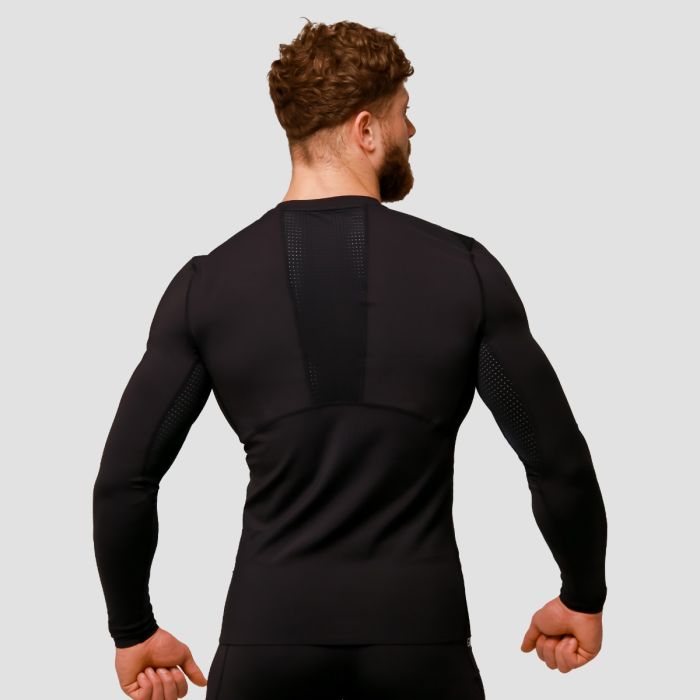 Mid Compression Long Sleeve T-Shirt Black- GymBeam L