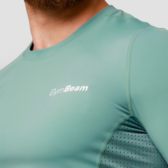 Mid Compression Long Sleeve T-Shirt Blue - GymBeam S